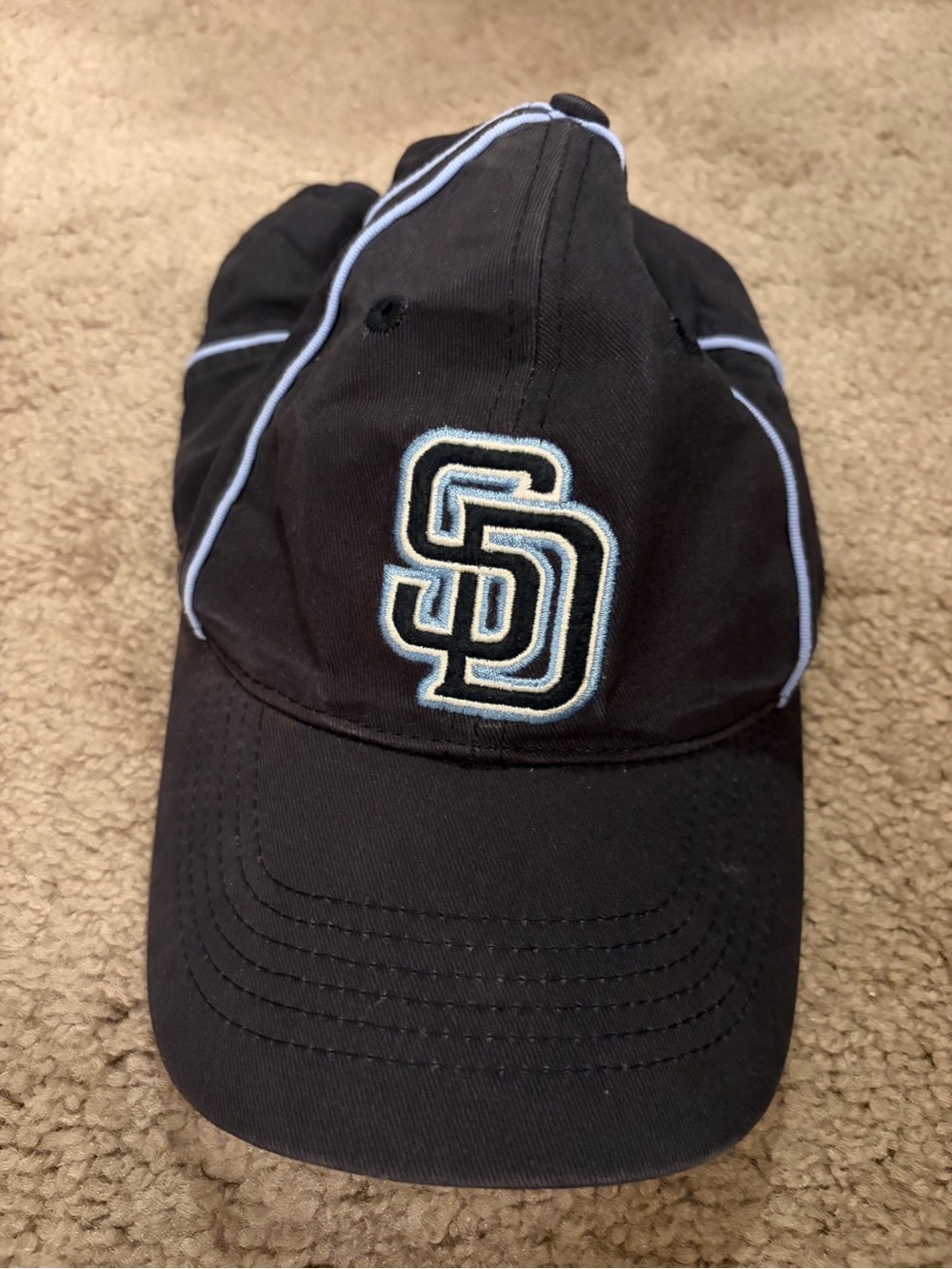 San Diego Padres Hat Adjustable Strapback Baseball Cap Navy Toyota Logo MLB SD